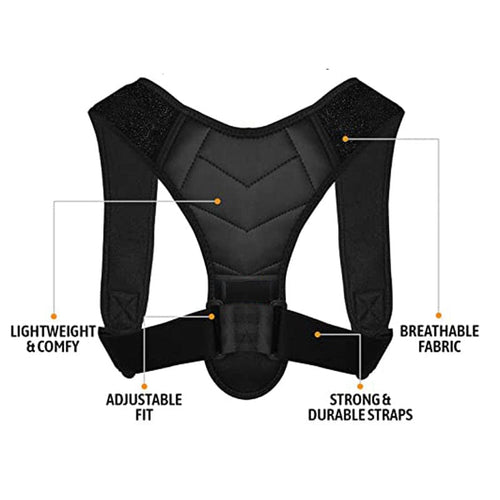 Body Posture Corrector Belt Adjustable Shoulder And Back Support Brace For Men And Women | Relieves Pain, Aligns Spine, And Improves Posture